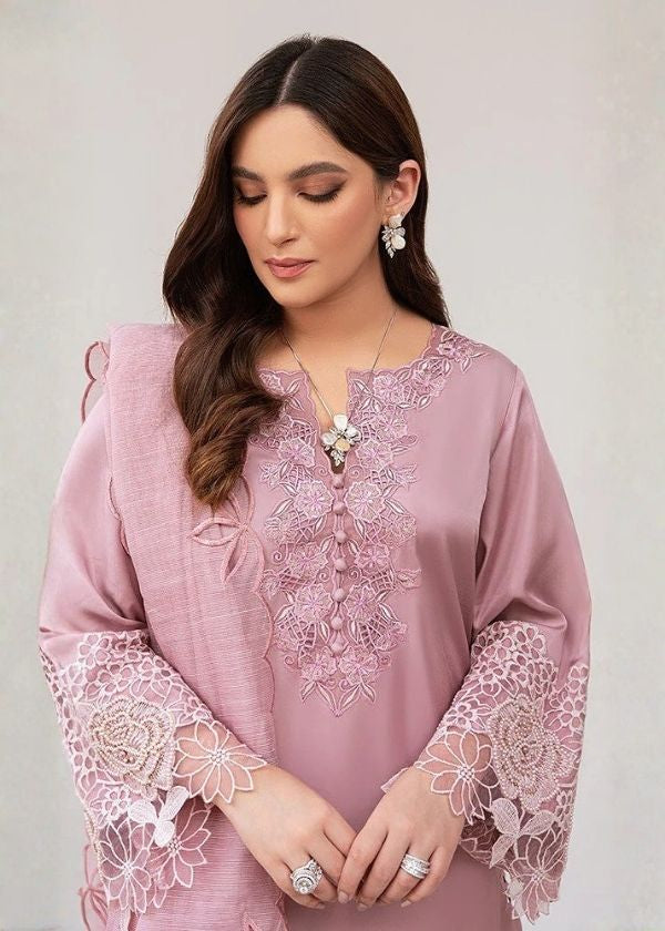 Nadia Farooqi - 3PC (Unstitched) Dhanak Embroidered Suit - GIR600