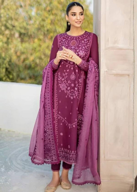 Asim Jofa - 3PC (Unstitched) Embroidered Dhanak Suit - GMB3046