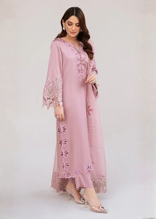 Nadia Farooqi - 3PC (Unstitched) Dhanak Embroidered Suit - GIR600